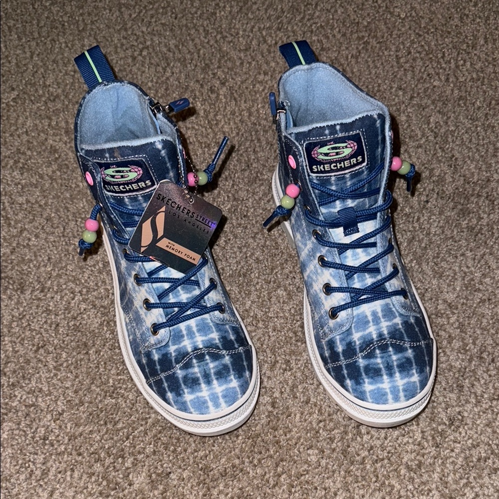 Skechers Blue Tie-Dye Roadies Boots